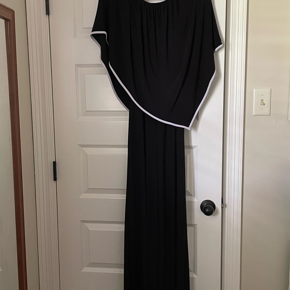 Chic Black Asymmetrical Jumpsuit with White Accent